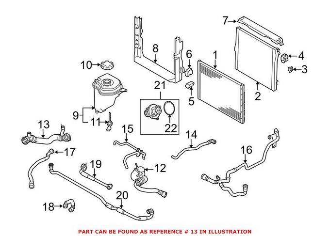 BMW Radiator Coolant Hose - Lower 17127591230